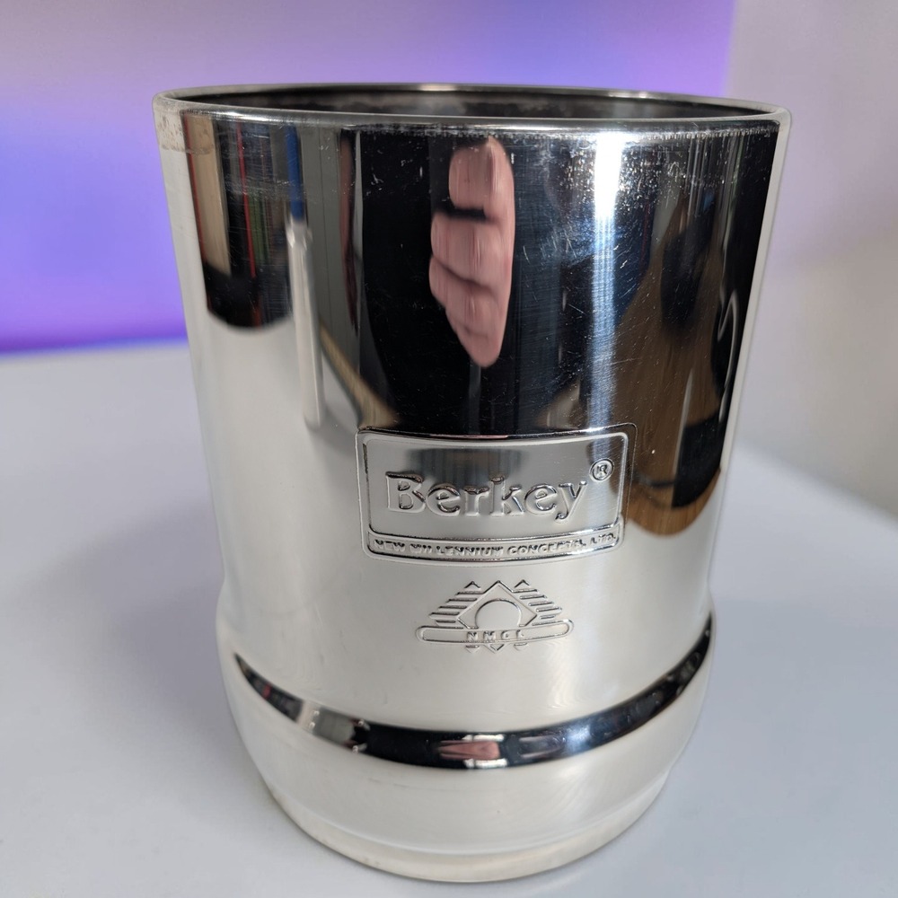 Berkey Stainless Steel Water Filter Upper Chamber Replacement Tank Silver 9x7"
